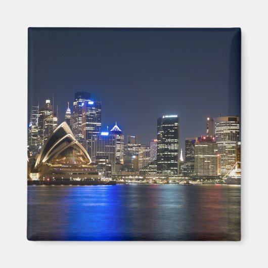 Australië, Sydney. Silhouet met Operahuis gezien Magneet (Voorkant)
