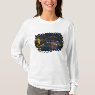 Australië, Sydney. Sydney haven 's nachts. T-shirt