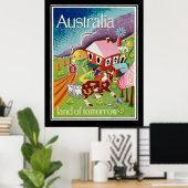 Australie Terre de demain Poster vintage (Bureau à domicile)
