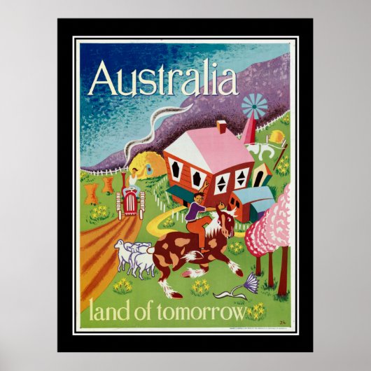 Australie Terre de demain Poster vintage (Devant)