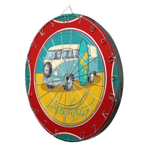Australië:Travel Dart Board Dartbord (Voorkant Rechts)