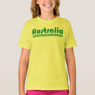 Australië trots Retro Australië Vlag Ontwerp Vin T-shirt