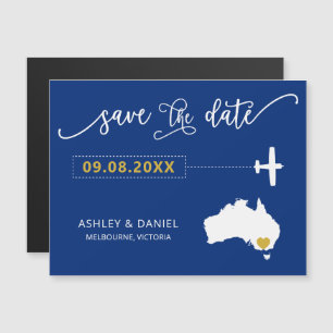 Australië Trouwen Save the Date Kaart, Kaart