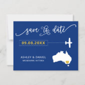 Australië Trouwen Save the Date Kaart, Kaart (Voorkant)