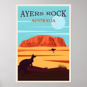 Australië Ulura Travel Poster