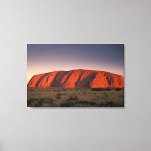 Australië, Uluru National Park. Uluru of Canvas Afdruk