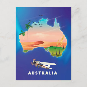 Australië vakantie reisposter briefkaart