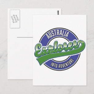 Australië-verkenner in avontuur briefkaart