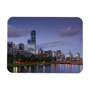 Australië, Victoria, Melbourne, skyline met 2 Magneet