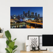 Australië, Victoria, Melbourne, skyline with Poster (Thuiskantoor)