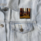 Australië Vierkante Button 5,1 Cm (In situ)