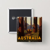 Australië Vierkante Button 5,1 Cm (Voorkant /achterkant)