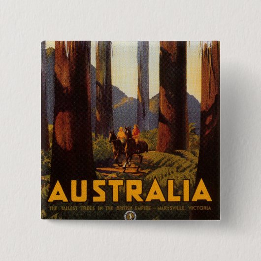 Australië Vierkante Button 5,1 Cm (Voorkant)