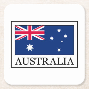 Australië Vierkante Kartonnen Onderzetter