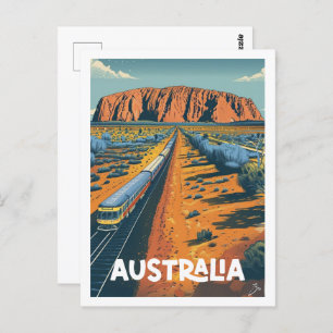 Australië Vintage Beroemde Reisplaats Briefkaart