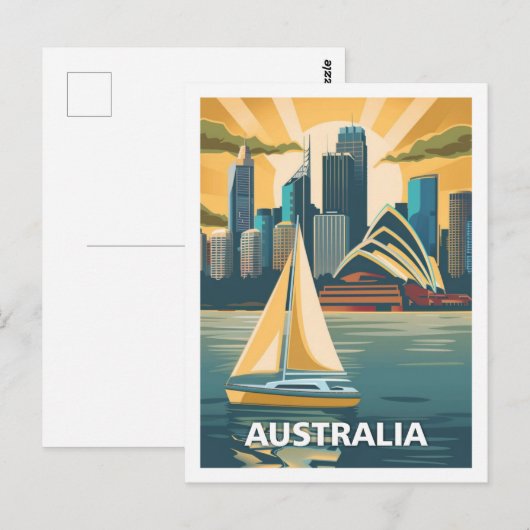 Australië Vintage Beroemde Reisplaats Briefkaart (Voorkant / Achterkant)