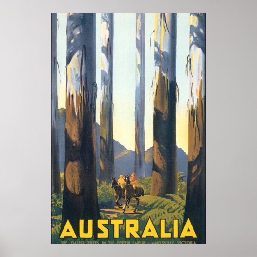 Australië Vintage Travel Poster (Voorkant)