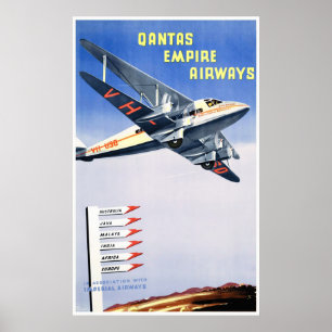 Australië Vintage Travel Poster teruggezet