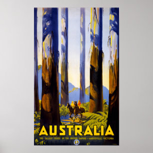Australië Vintage Travel Poster teruggezet