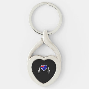 Australië Vlag Hartslag Sleutelhanger