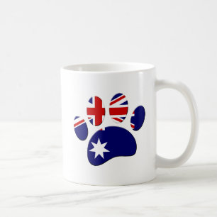 Australië Vlag Hond Paw Print Koffiemok
