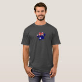 Australië Vlag Hond Paw Print T-shirt (Voorkant volledig)