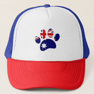 Australië Vlag Hond Paw Print Trucker Pet