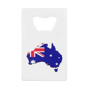 Australië Vlag Kaart Kredietkaart Flessenopener