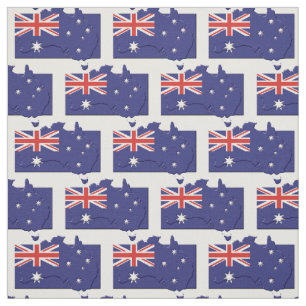 AUSTRALIË Vlag Kaart Omtrek Stof