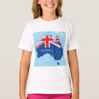 Australië Vlag Kaart Silhouet