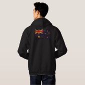 Australië Vlag  ontwerp Mannen Hoodie (Achterkant volledig)
