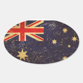 Australië Vlag  Ontwerp Ovale Sticker