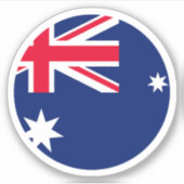 Australië Vlag Ronde Sticker (Voorkant)