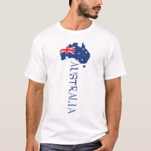 Australië Vlagkaart T-shirt