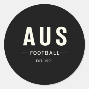 Australië Voetbal Geschat 1901 Erfgoed Voetbal Fan Ronde Sticker
