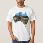 Australië Vorm Kangoeroe en drink joey T-shirt (Voorkant)