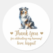 Australien Berger Chien Mariage Favoriser Stickers (Devant)