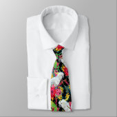 Australien Cravate noir perroquet tropical d'été (Attaché)