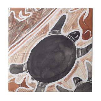 Australiër Dreams Myth Animals Big Turtle tile Tegeltje