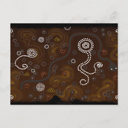 Australisch Aboriginal Desert Art Briefkaart (Voorkant)