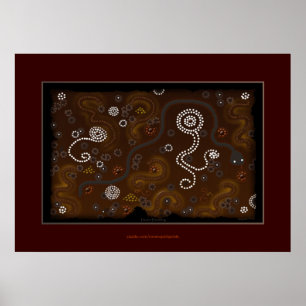 Australisch Aboriginal Desert Art Poster IV