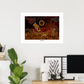 Australisch Aboriginal Desert Heart Poster (Thuiskantoor)
