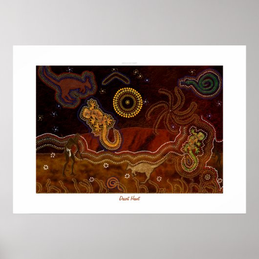 Australisch Aboriginal Desert Heart Poster (Voorkant)