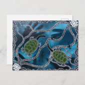 Australisch Aboriginal schildpad Briefkaart (Voorkant / Achterkant)