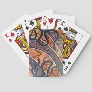Australisch Aboriginal-slangenkaarten Pokerkaarten