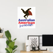Australisch-Amerikaanse superheld Poster (Thuiskantoor)