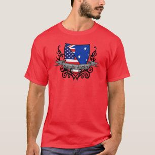 Australisch-Amerikaanse vlag T-shirt