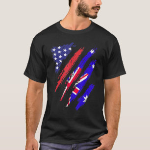 Australisch Amerikaanse Vlag USA Patriot Erfgoed T-shirt