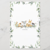 Australisch Baby shower Bingo Game (Achterkant)