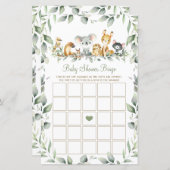 Australisch Baby shower Bingo Game (Voorkant / Achterkant)